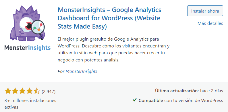 Monster Insights plugin seo