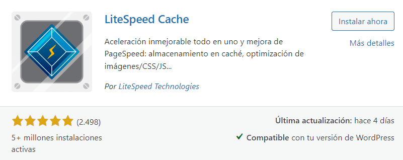 LiteSpeed Cache plugin seo wordpress