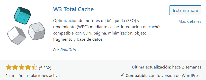 W3 total cache plugin seo